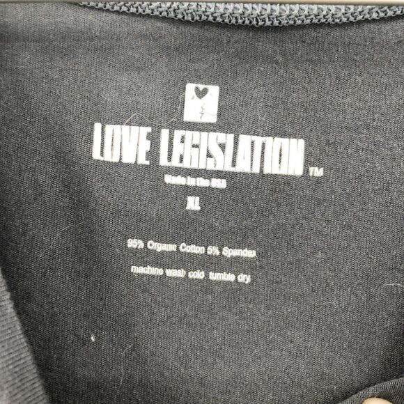 Love Legislation Women's Grey Graphic Muscle Tee Size XL - Picture 3 of 4